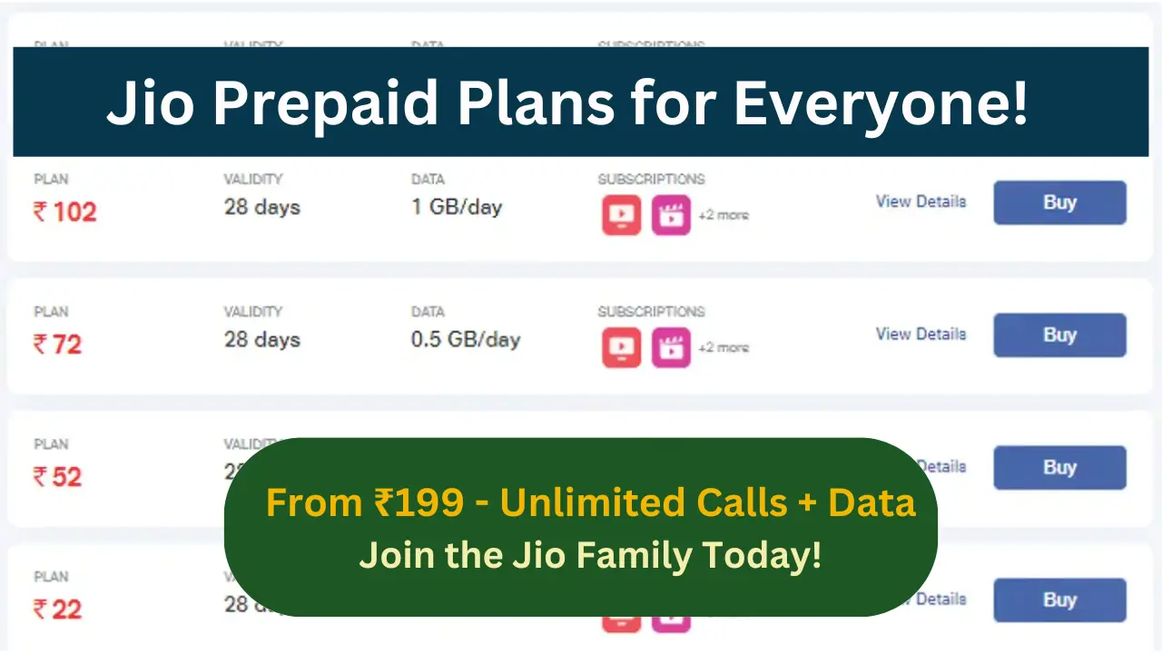 jio prepaid plans