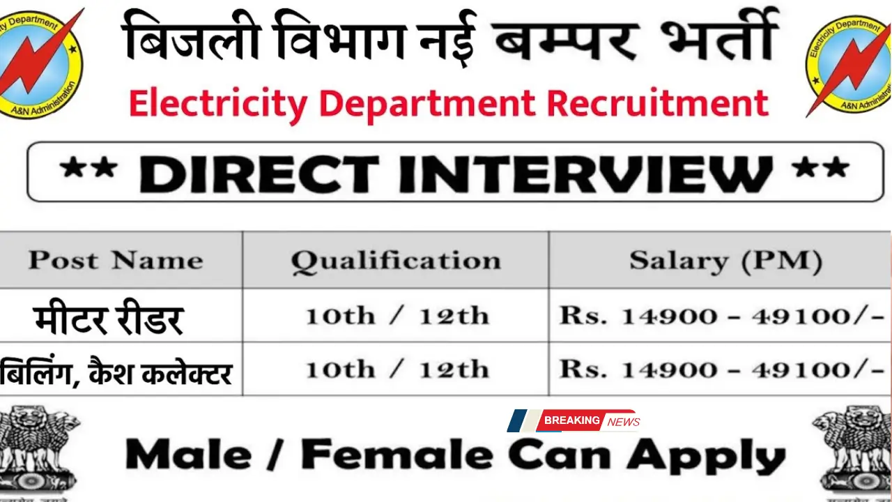 Bijli Vibhag Vacancy 2025