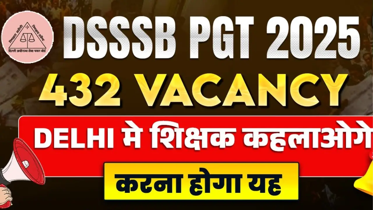 DSSSB PGT Bharti 2025