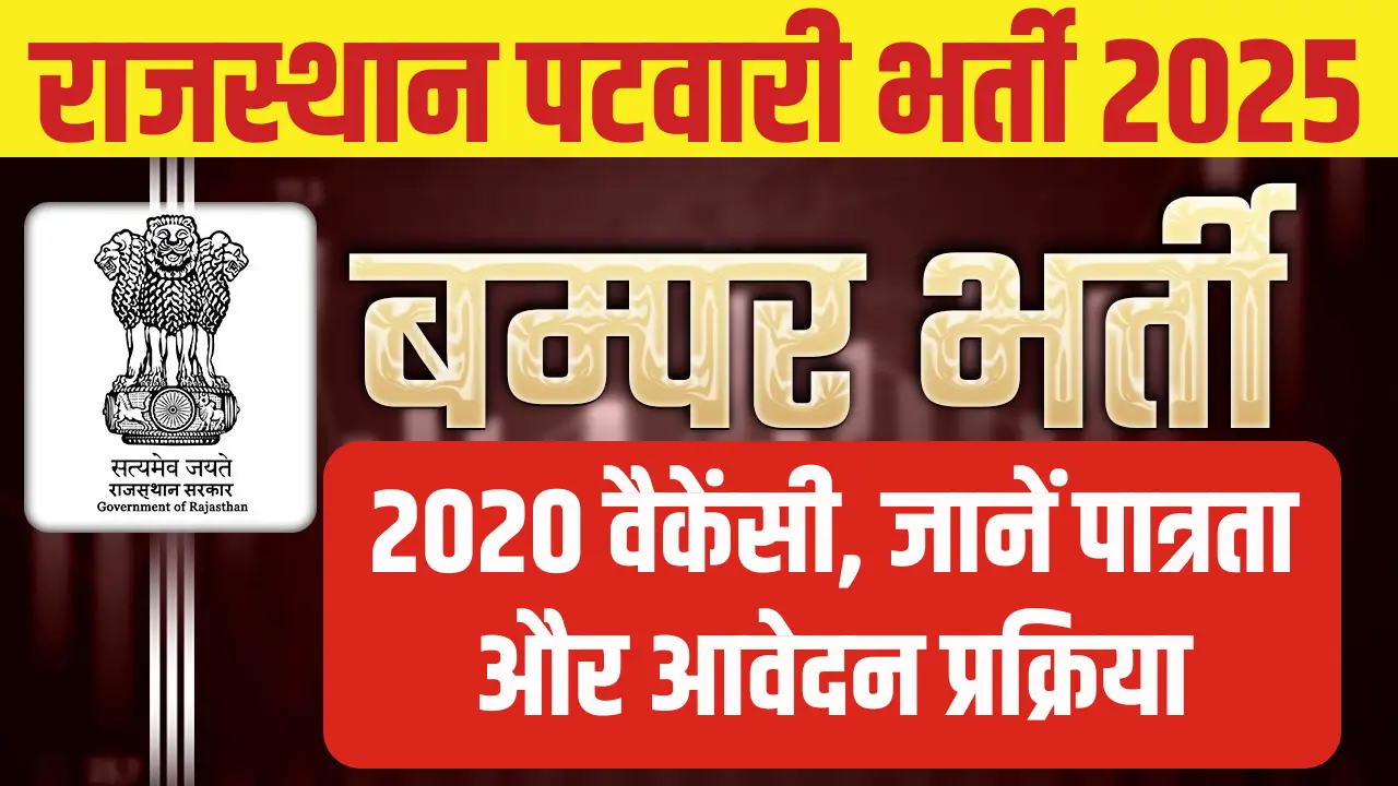 Rajasthan Patwari Recruitment 2025