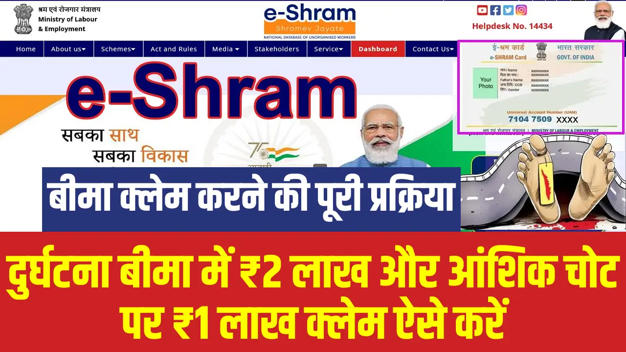 E Shram Card Insurance Claim